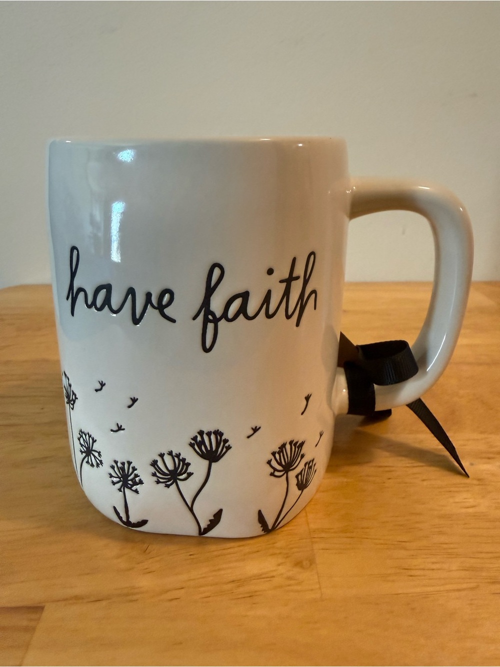 Rae Dunn Have Faith Floral Mug